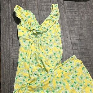 Lilly Pulitzer Yellow Floral Maxi Dress